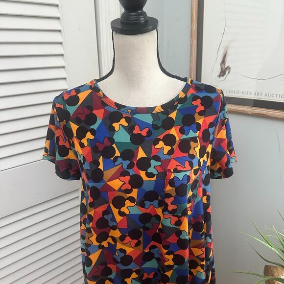 LULAROE X DISNEY Womens Dress Small All Over Minnie Mouse Pattern Retro New Wave - Picture 4 of 10